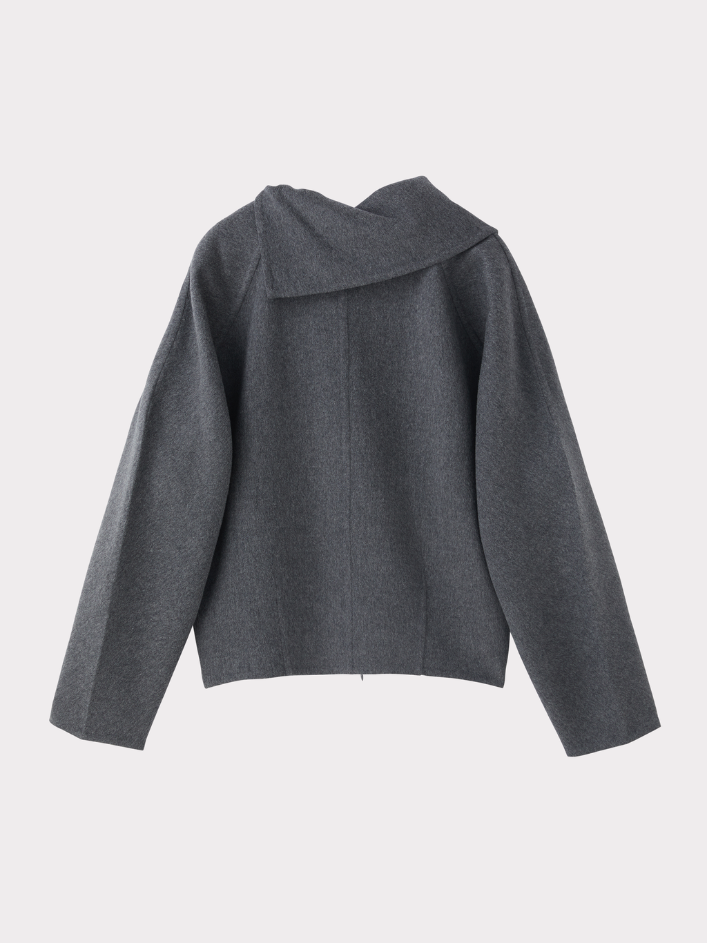 Handmade High Neck Muffler Set Top (Melange Grey)