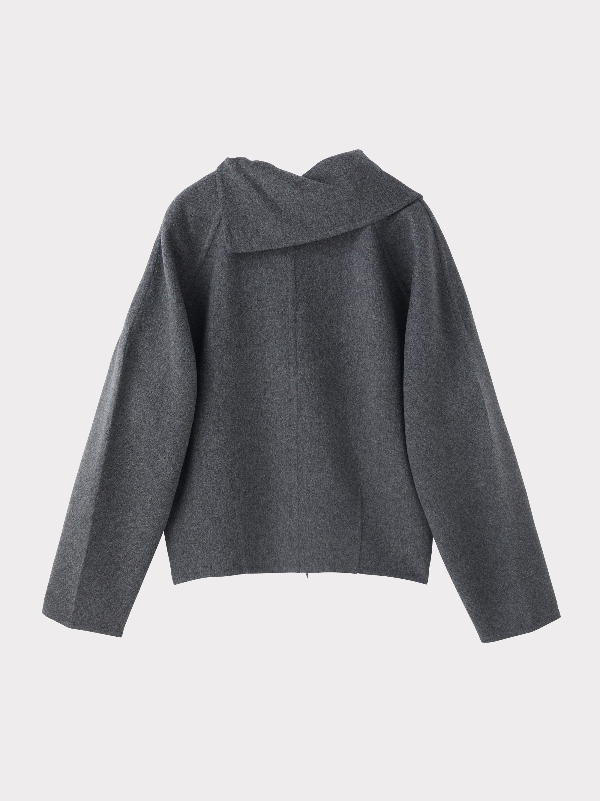 Handmade High Neck Muffler Set Top (Melange Grey)