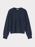 Shirt Cuffs Detail Knit Top (Indigo Navy)