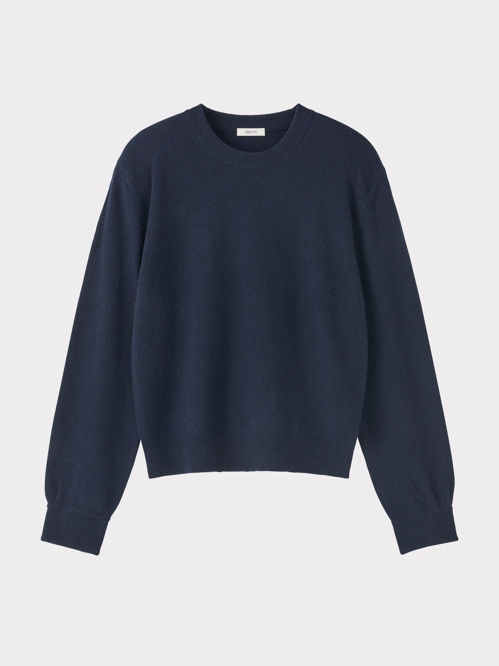 Shirt Cuffs Detail Knit Top (Indigo Navy)