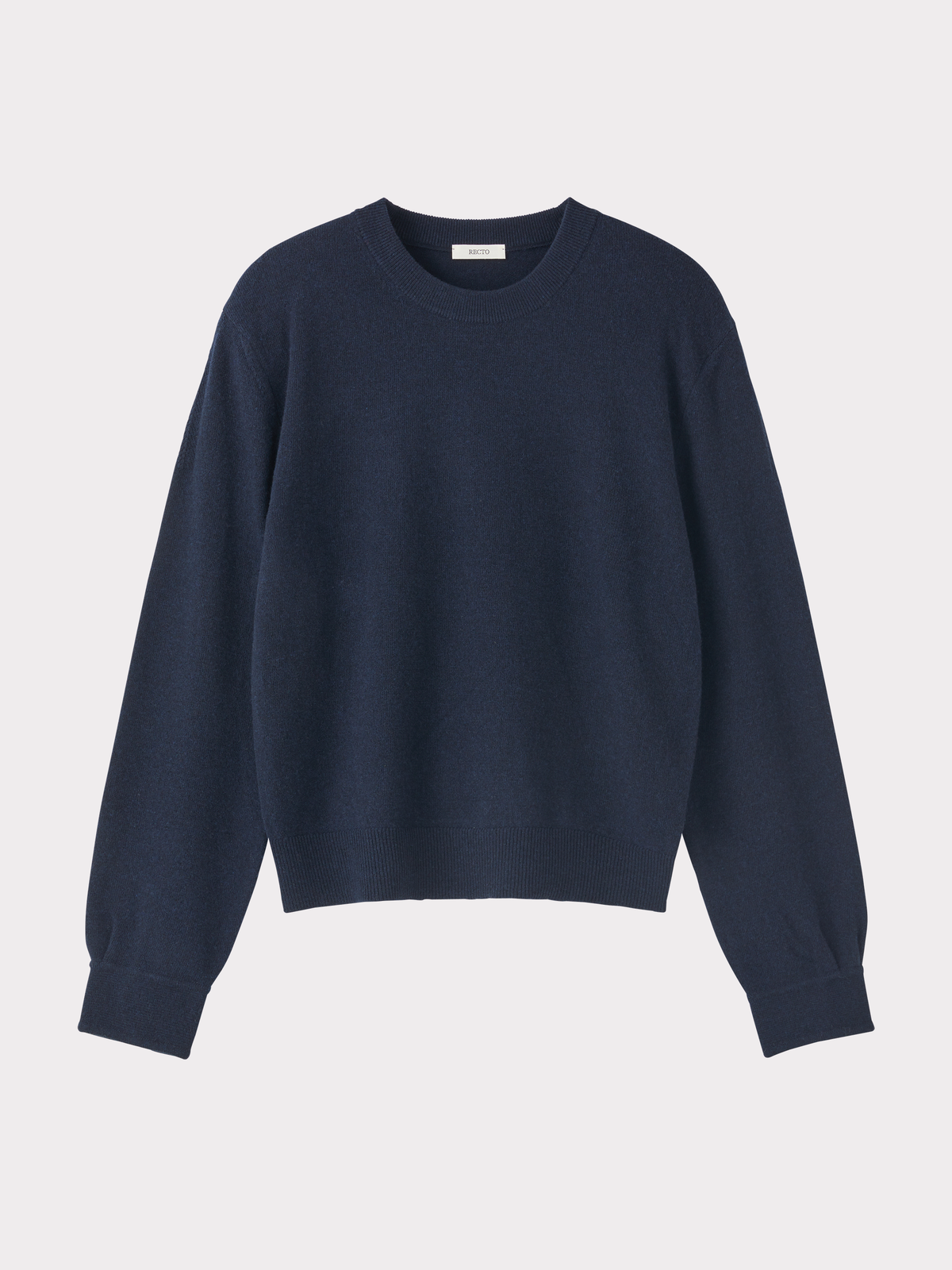 Shirt Cuffs Detail Knit Top (Indigo Navy)