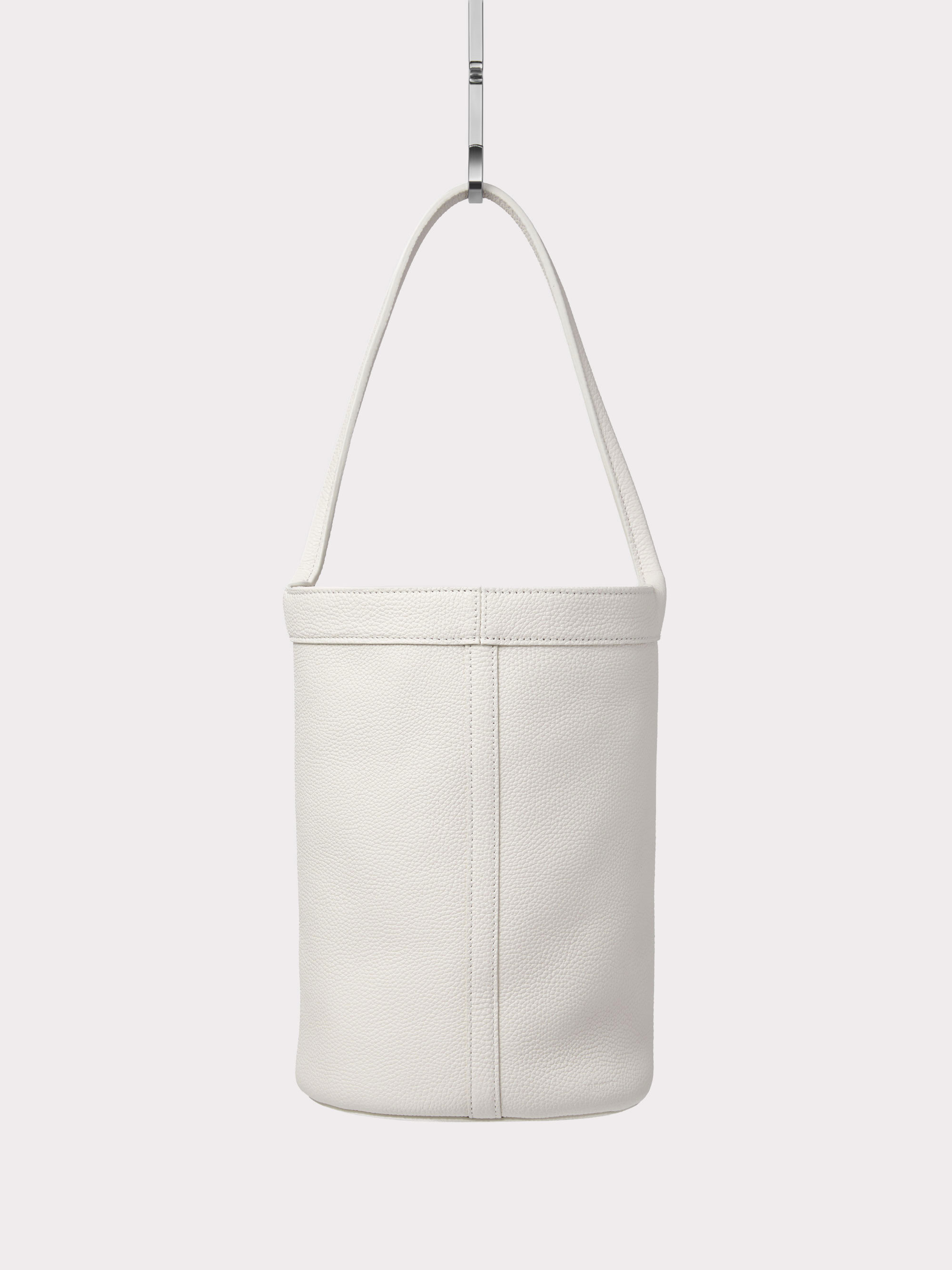 21 Leather Bucket Bag Small (Ivory)