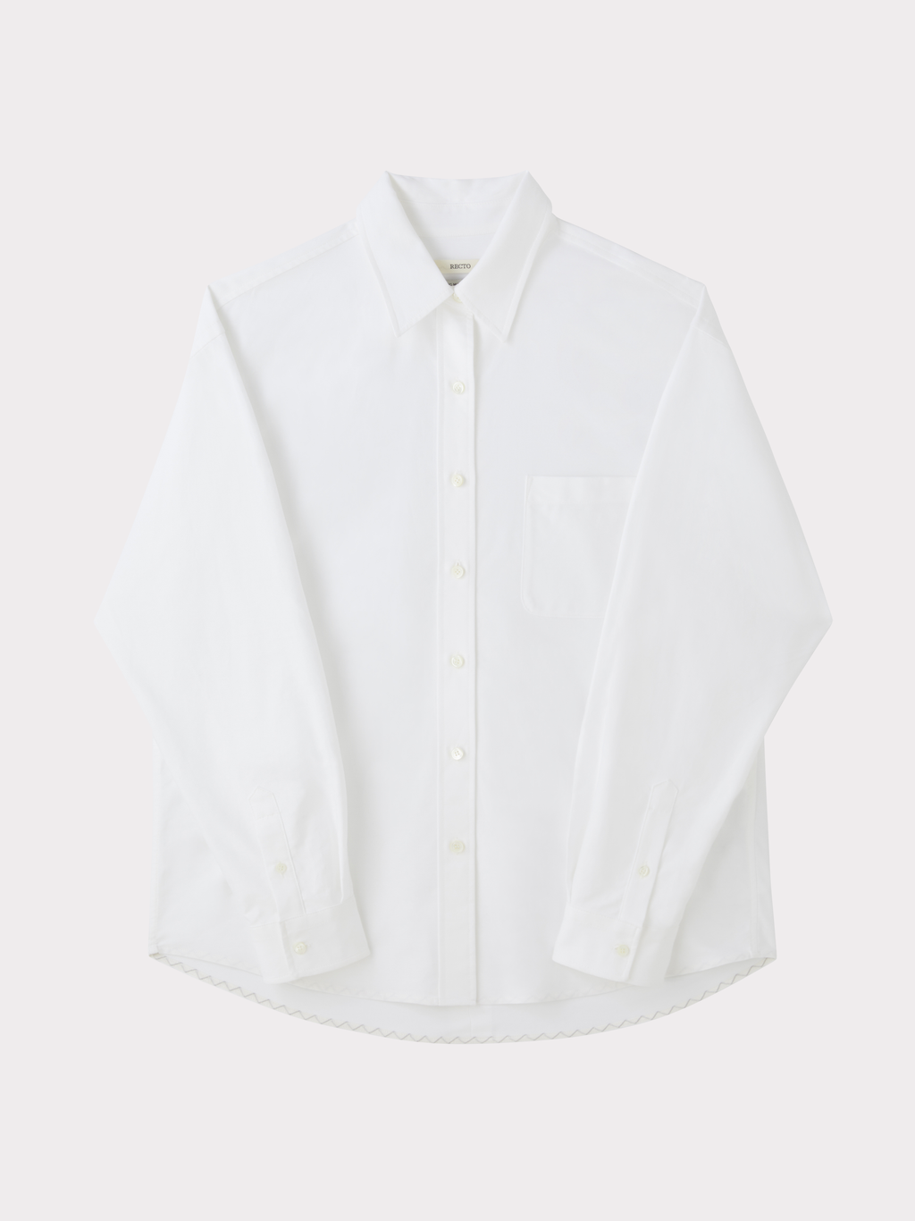 Volume Sleeve Oxford Shirt (Off White)