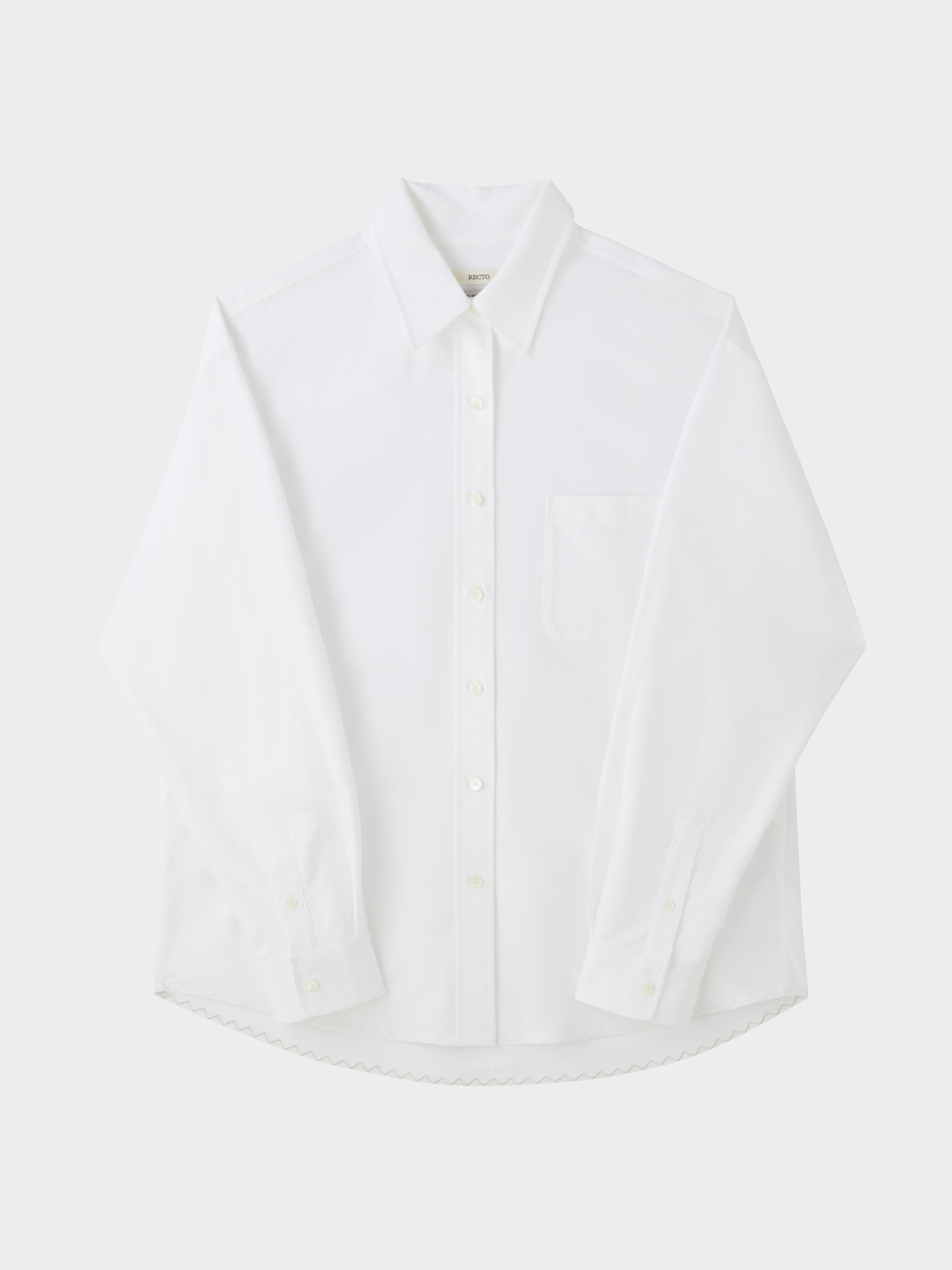 Volume Sleeve Oxford Shirt (Off White)