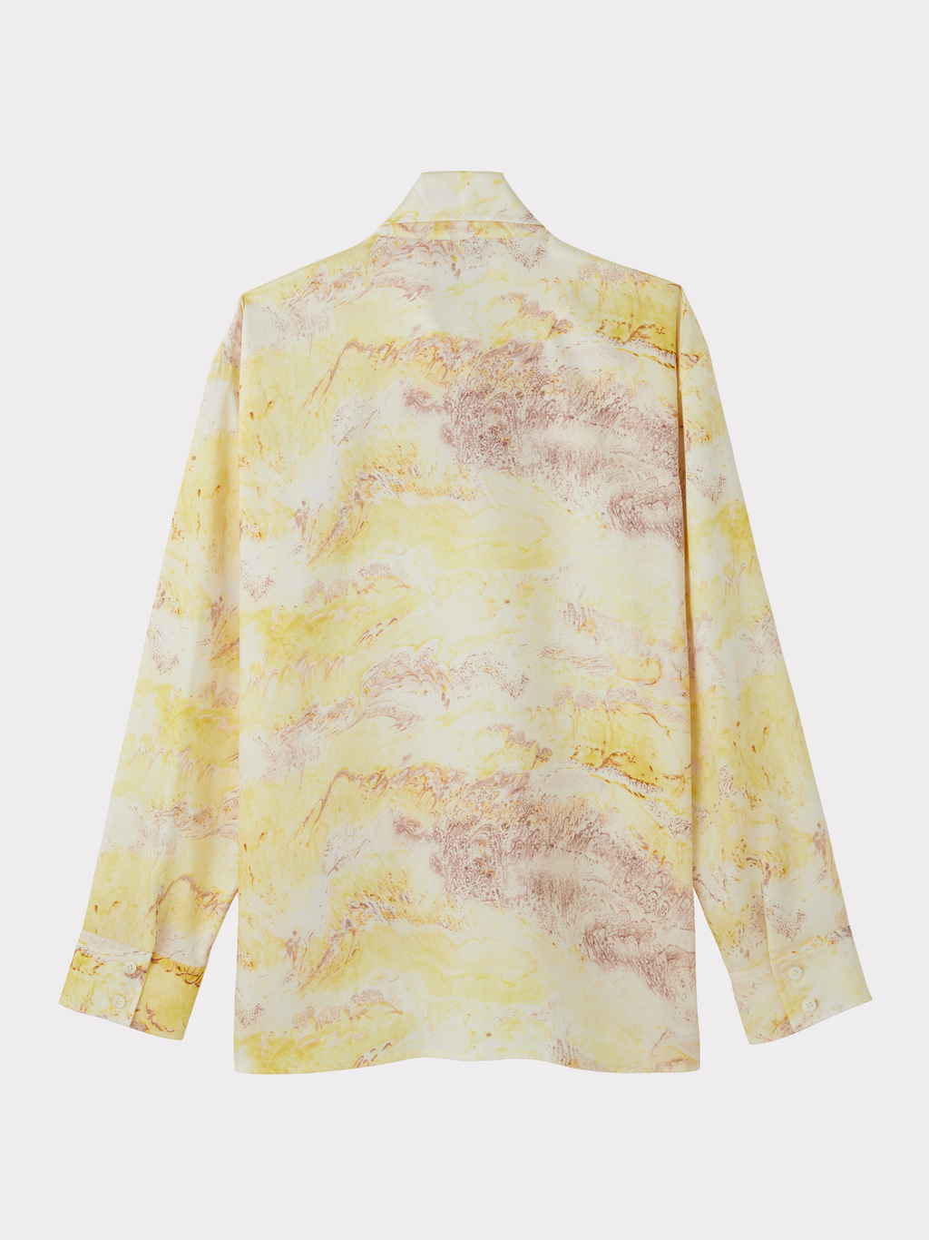Marble Print Shirt (Lemon Yellow)