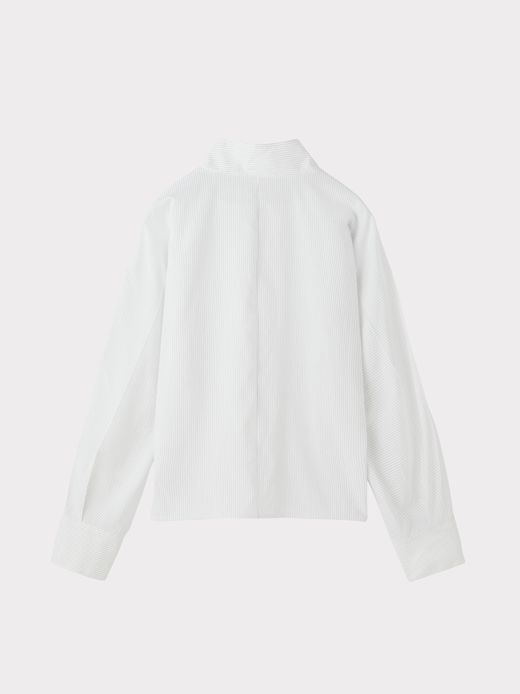 High Neck Striped Top (White)