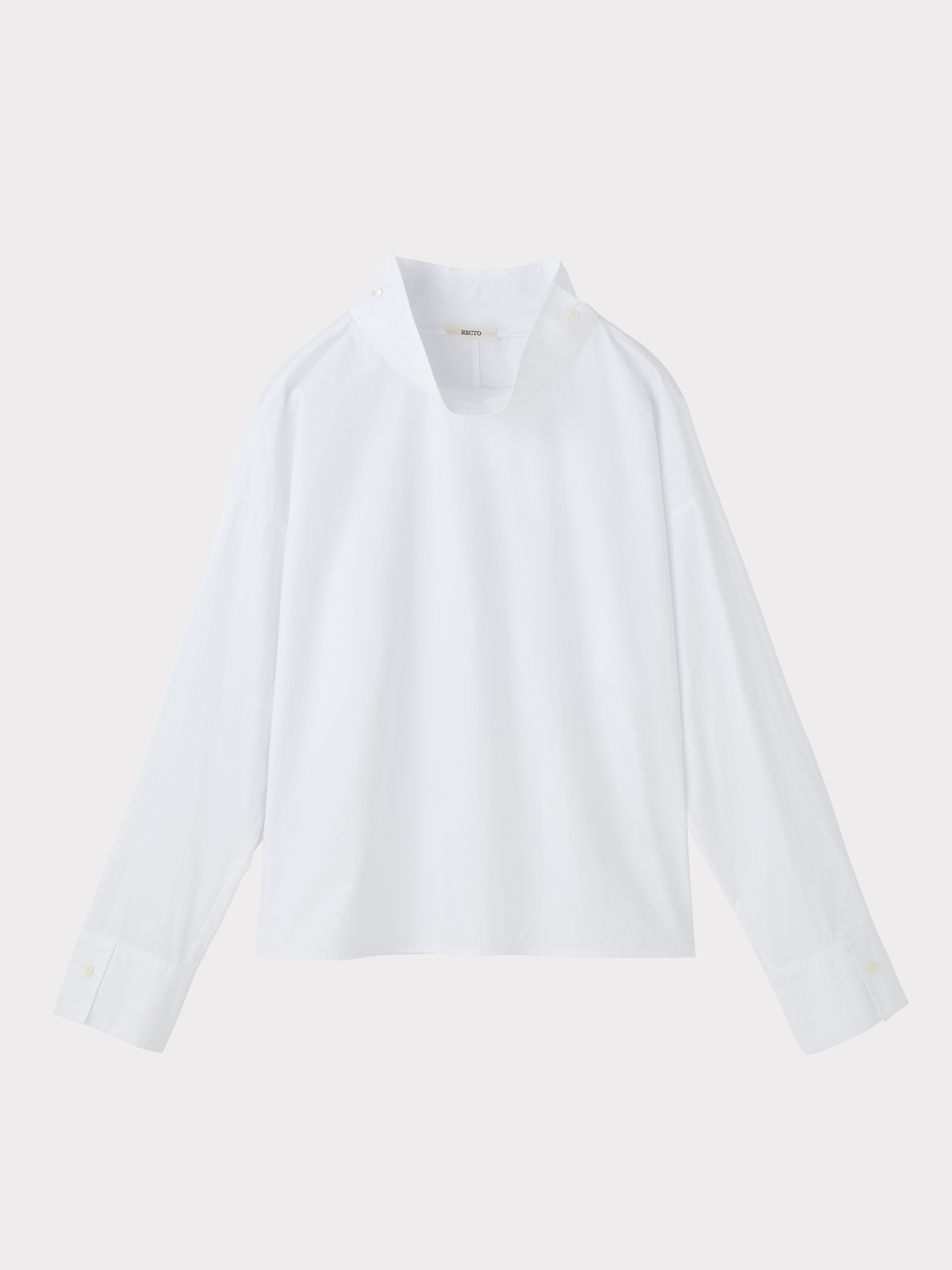 High Neck Cotton Top (White)