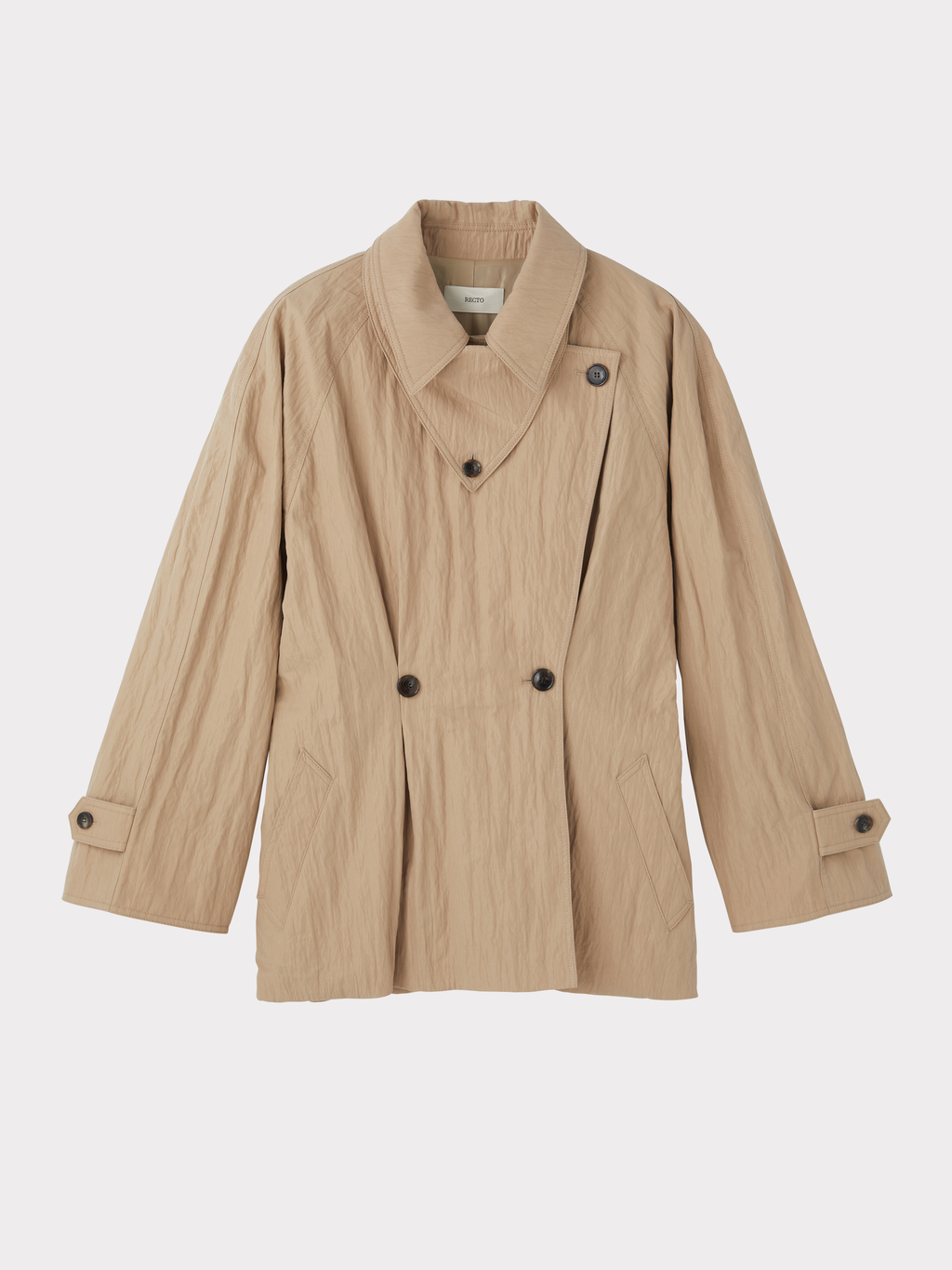Raglan Sleeve Trench Jacket (Beige)