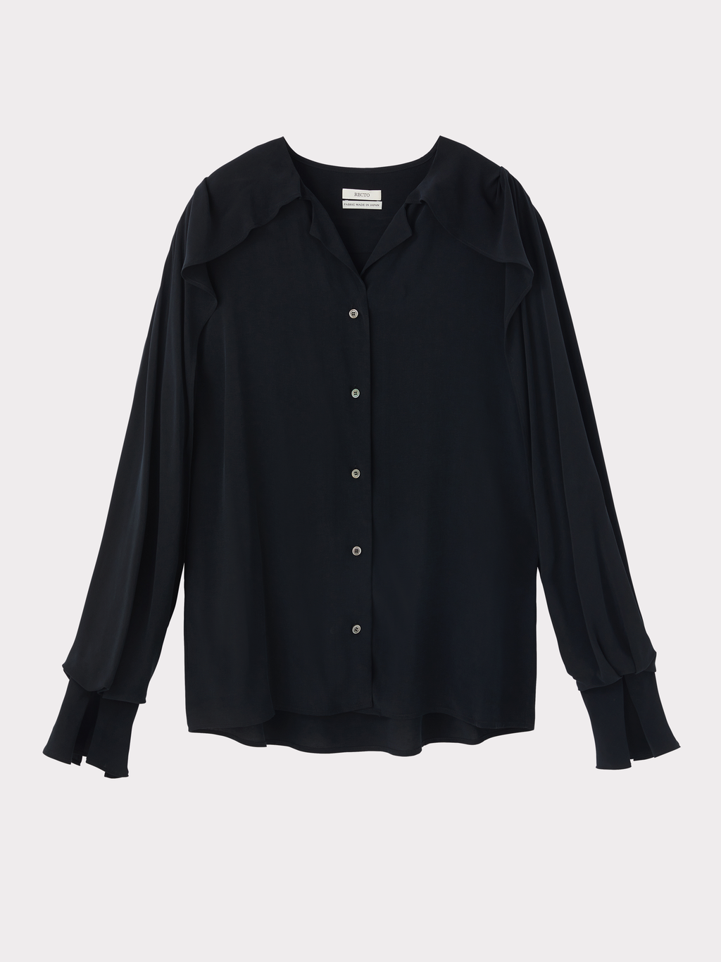 Ruffled Wing Blouse (Black)