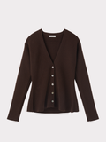 Peplum Knit Cardigan (Vintage Brown)