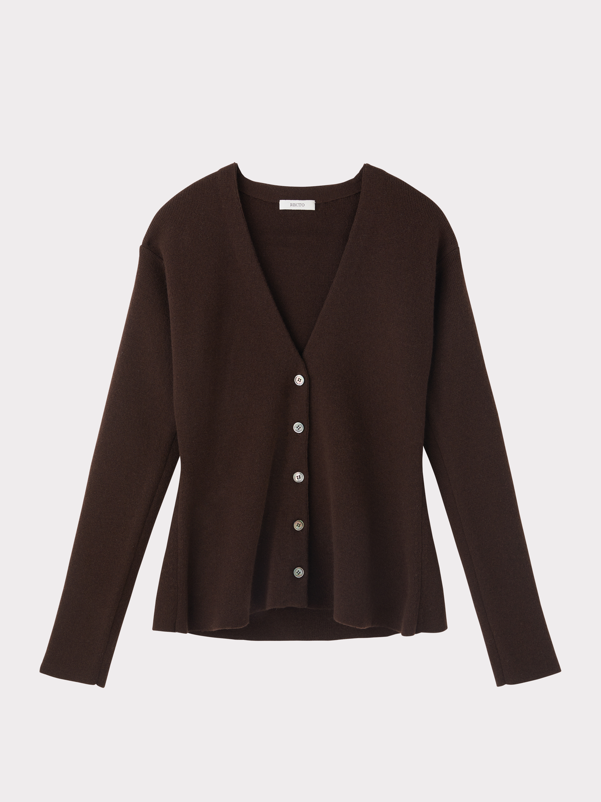 Peplum Knit Cardigan (Vintage Brown)