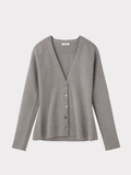 Peplum Knit Cardigan (Stone Grey)