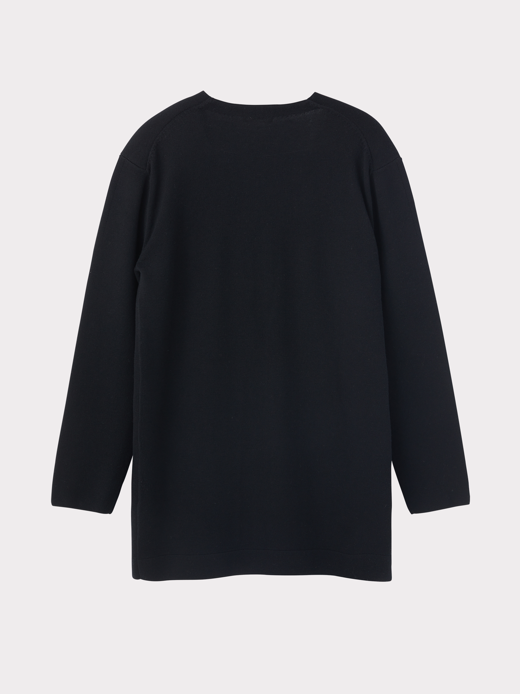 Deep V-Neck Knit Top (Black)