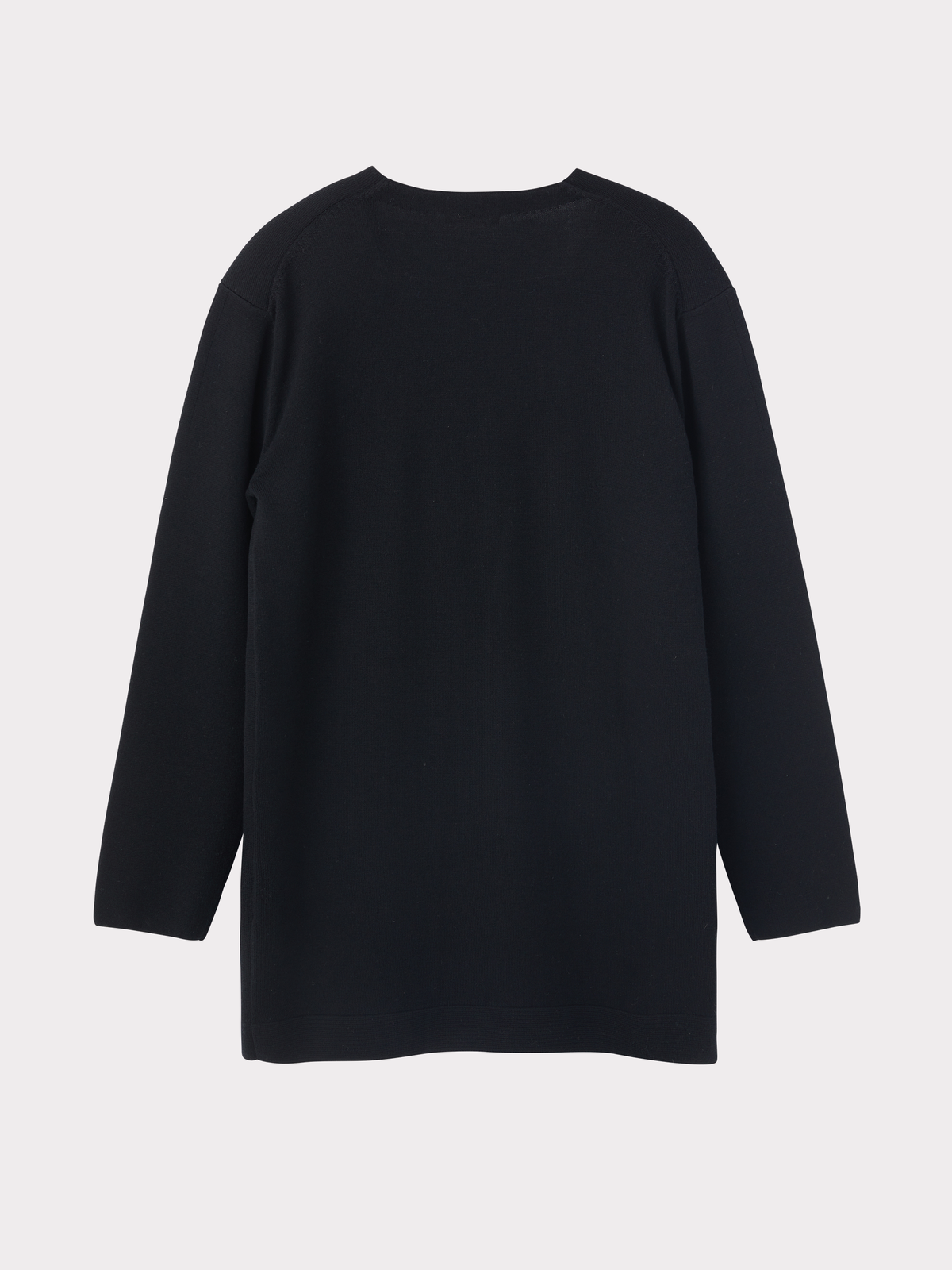 Deep V-Neck Knit Top (Black)