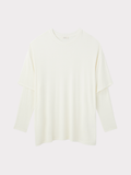 Layered Sleeve Top (Bean Ivory)