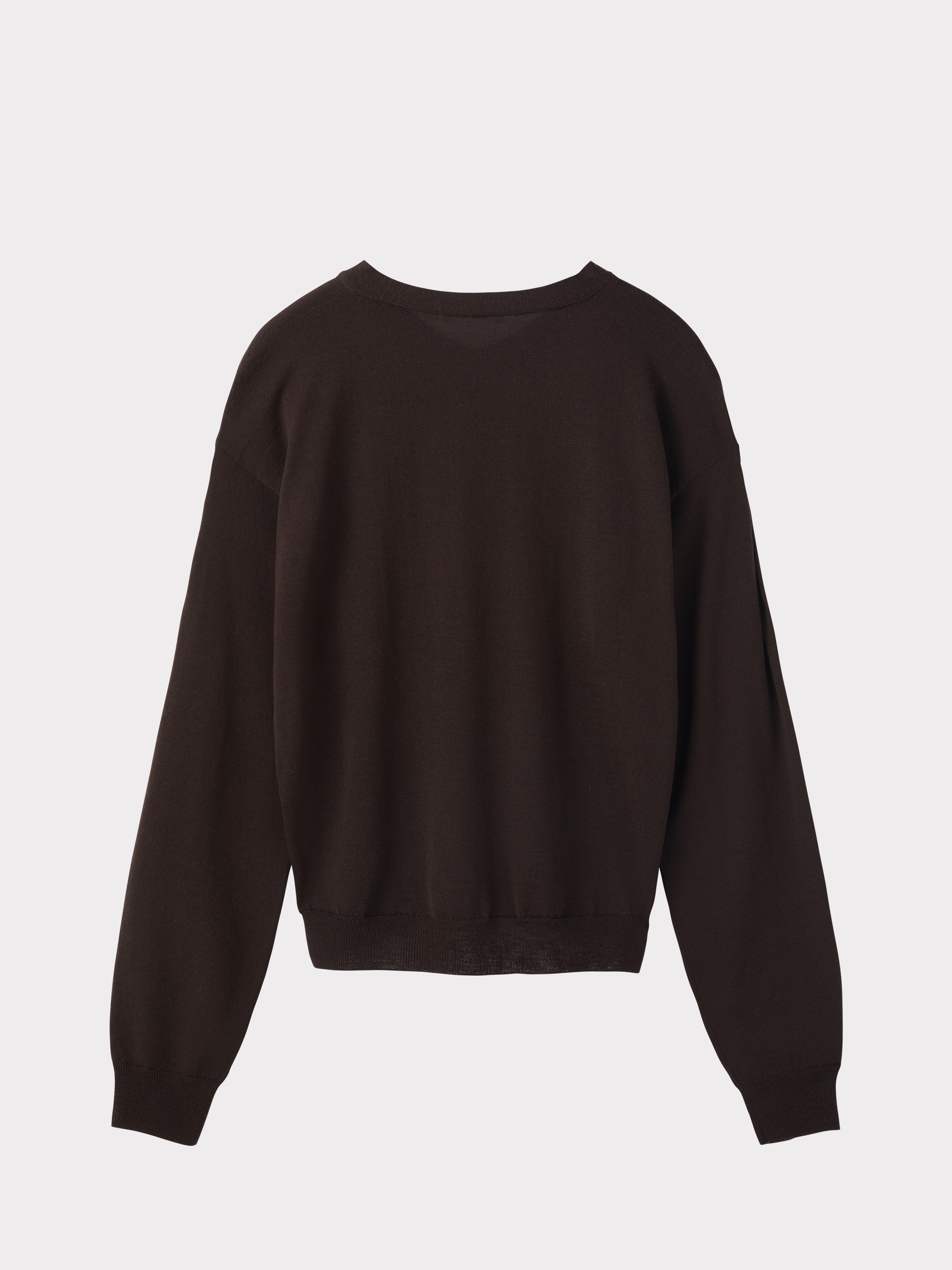 Detachable Collar Knit Top (Brown)