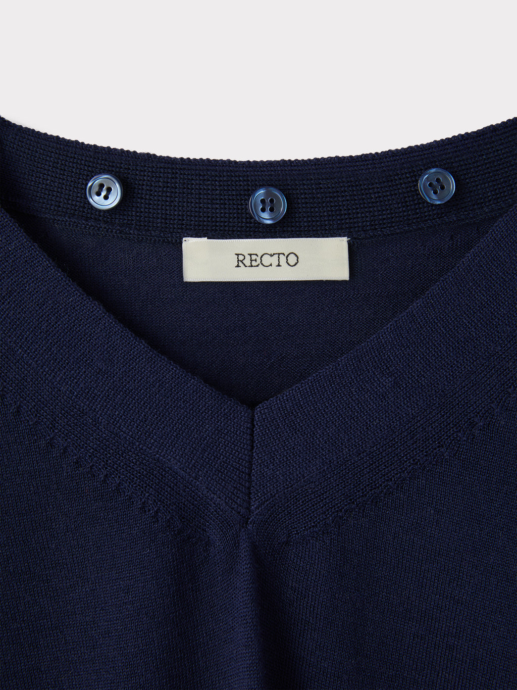 Detachable Collar Knit Top (Ink Navy)