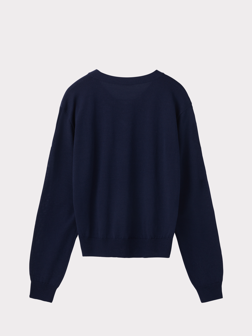 Detachable Collar Knit Top (Ink Navy)