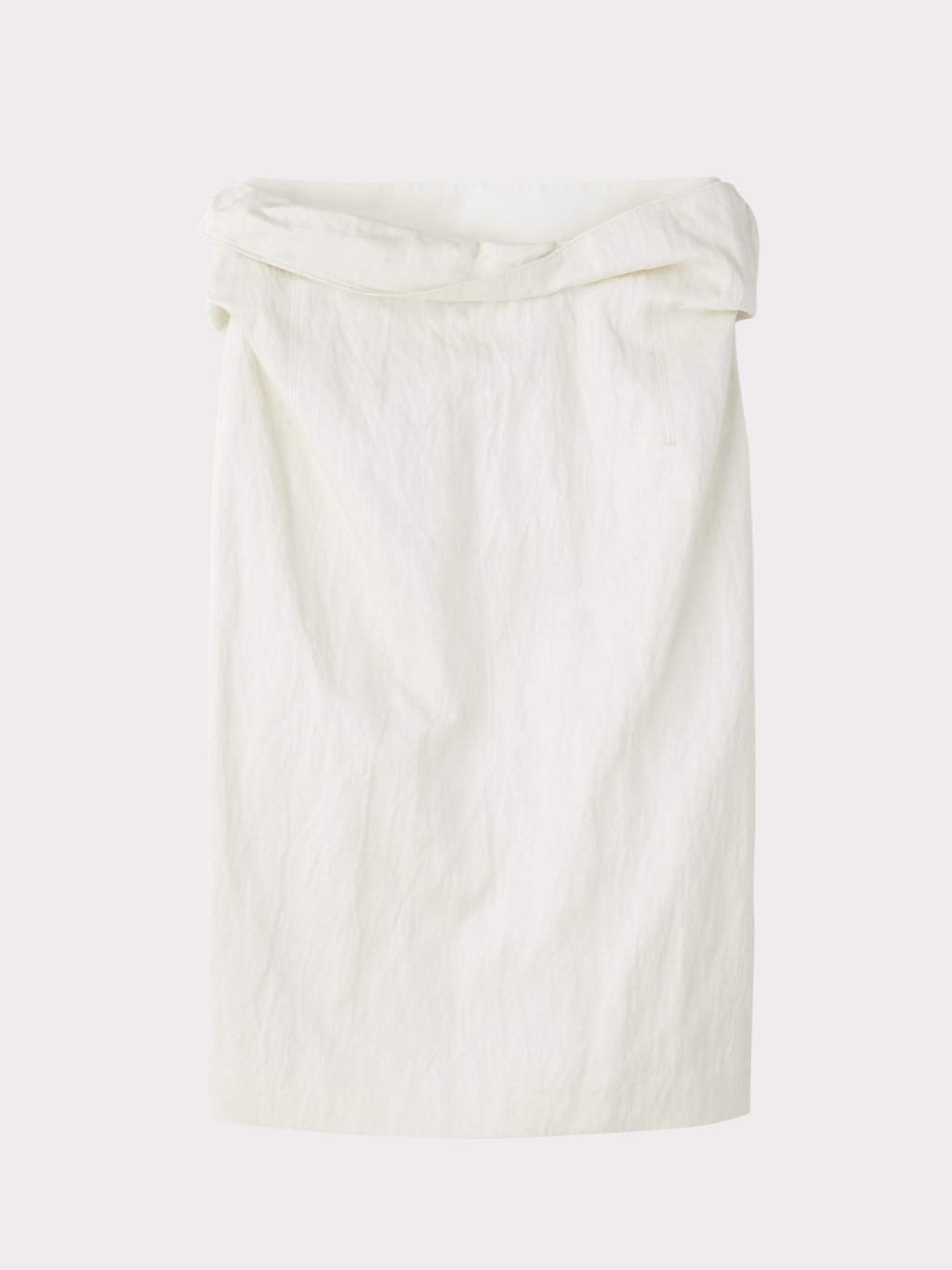 High Waist Draped Skirt (Bean Ivory)