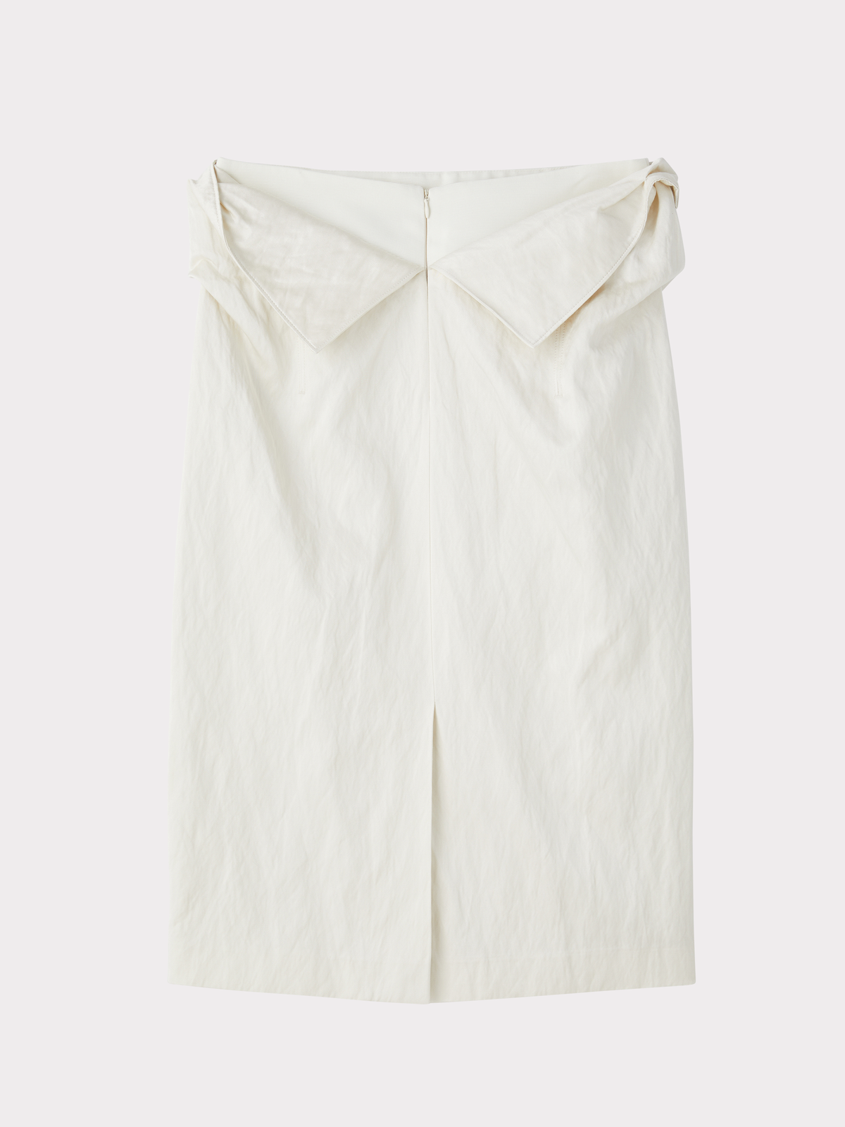 High Waist Draped Skirt (Bean Ivory)