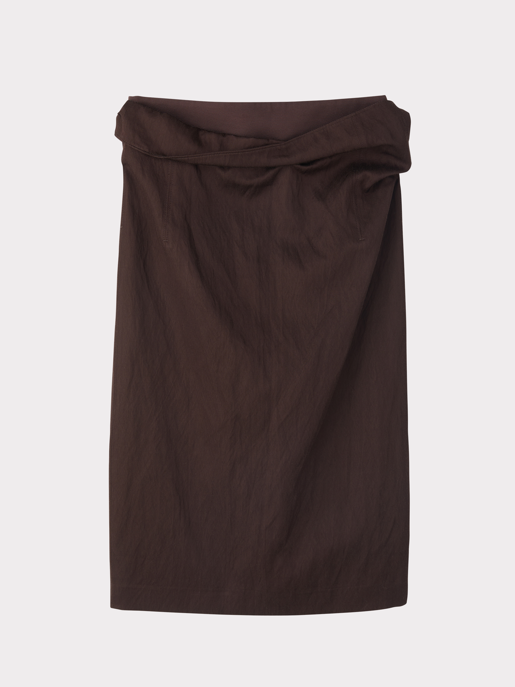 High Waist Draped Skirt (Dark Chocolate)