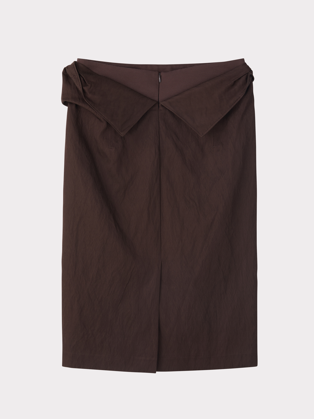 High Waist Draped Skirt (Dark Chocolate)