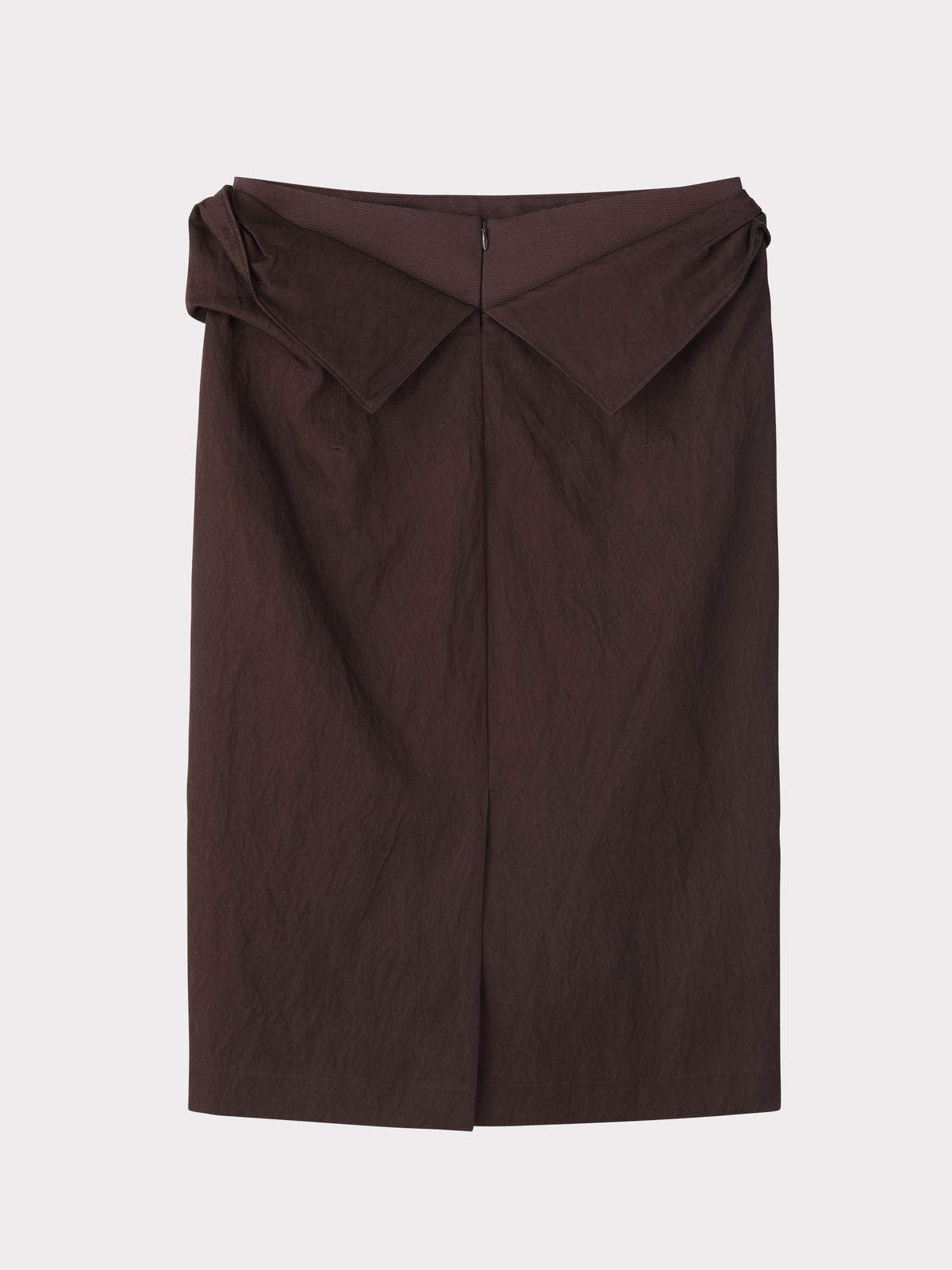 High Waist Draped Skirt (Dark Chocolate)