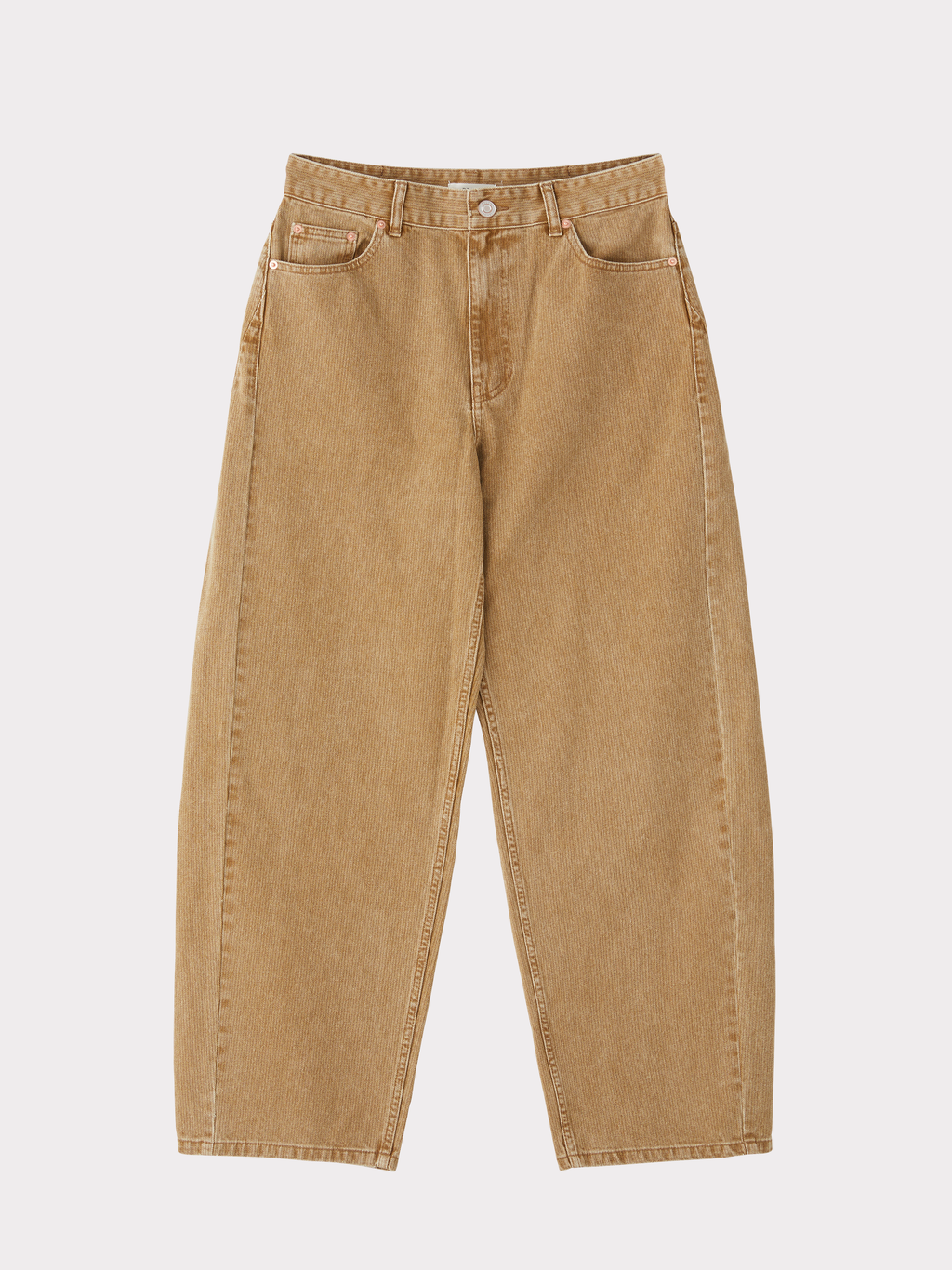 90’s High-Rise Curved Leg Jeans (Beige)