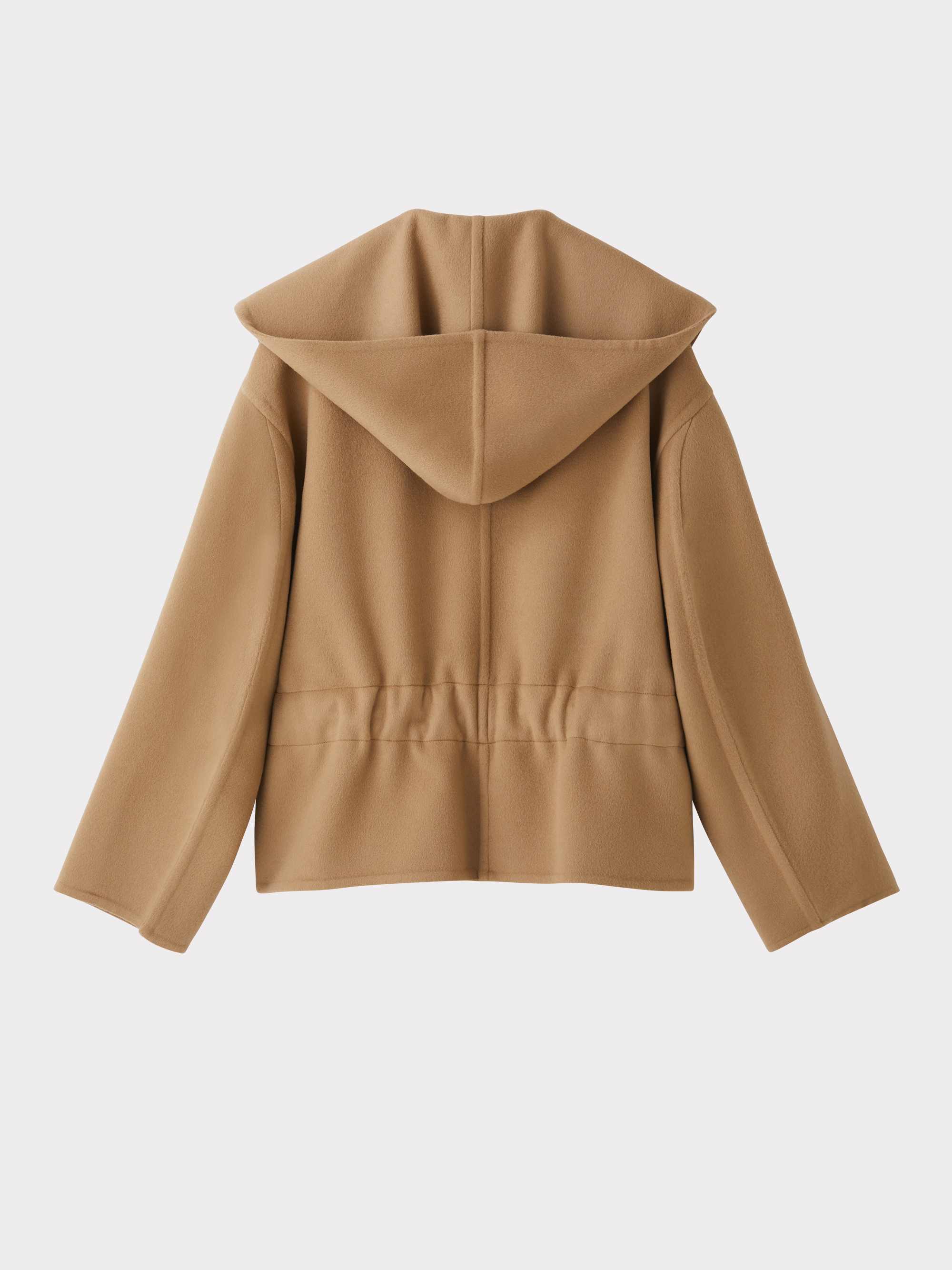 Handmade Hood Belted Coat (Beige)