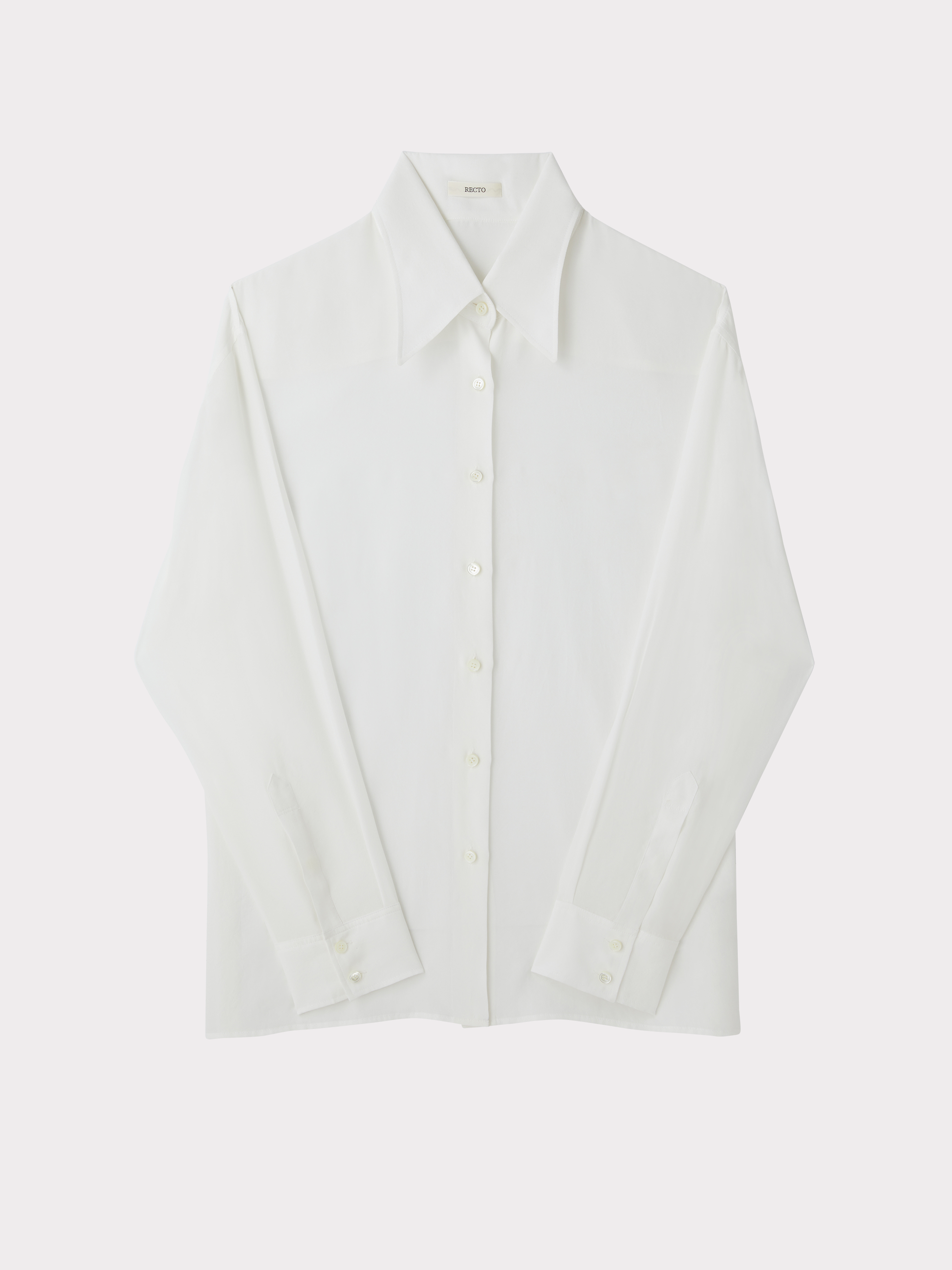 Point Collar Fluid Shirt (Ivory)