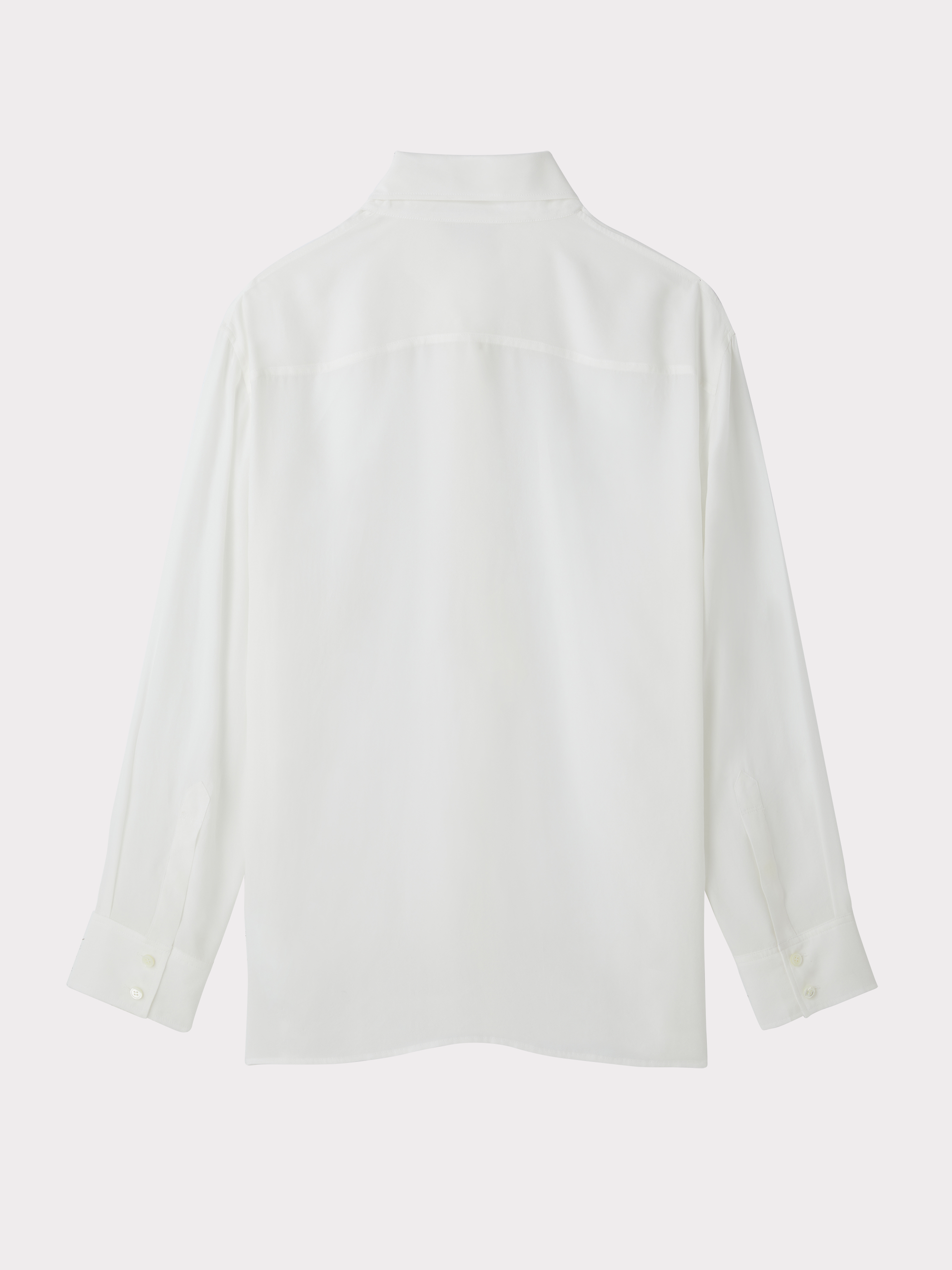 Point Collar Fluid Shirt (Ivory)