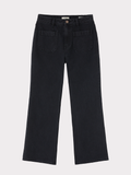 Front Pocket Flare Denim Pants (Black)