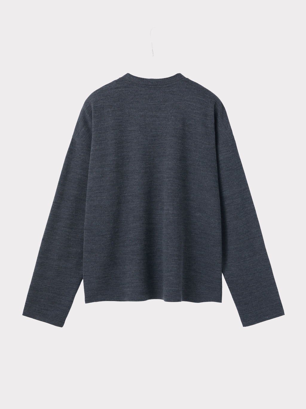 Wool Blend Oversized Top (Charcoal Grey)