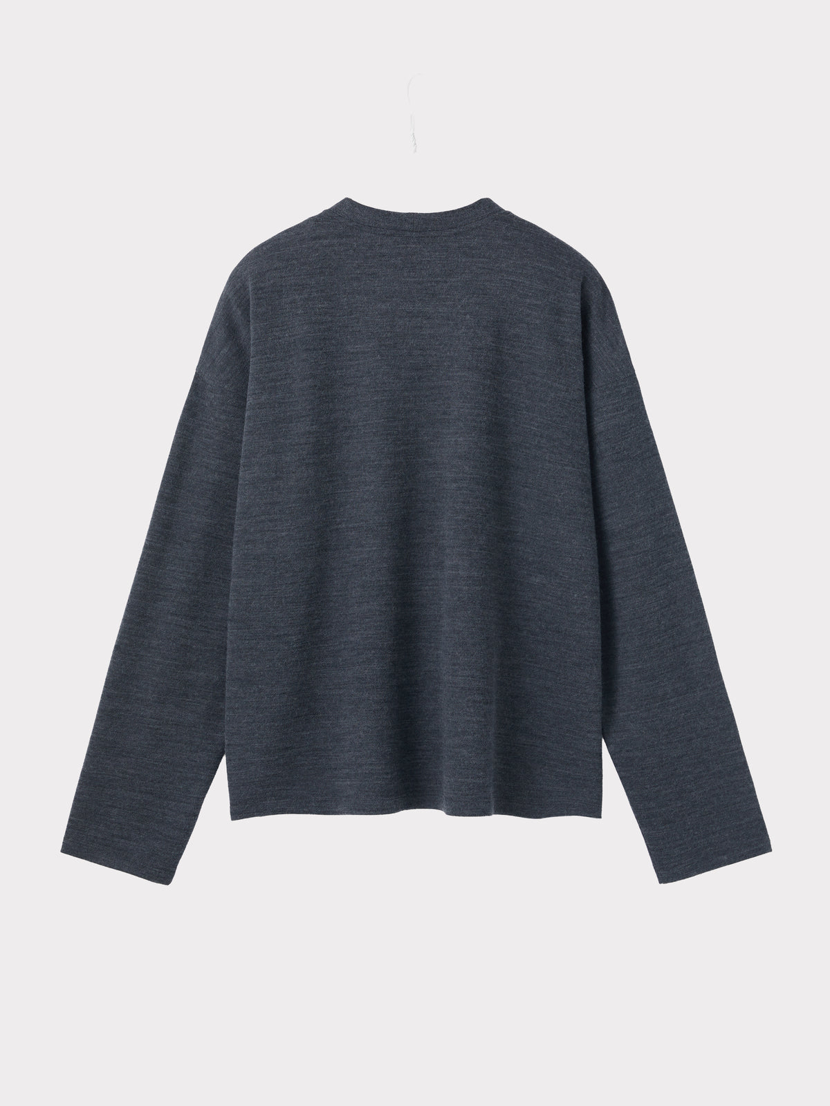 Wool Blend Oversized Top (Charcoal Grey)