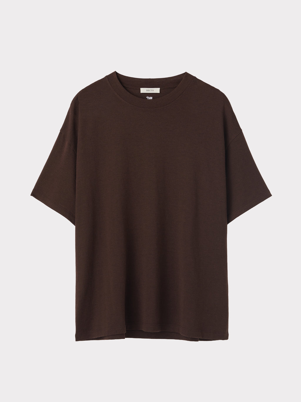 Wool Blend Oversized T-Shirt (Brown)