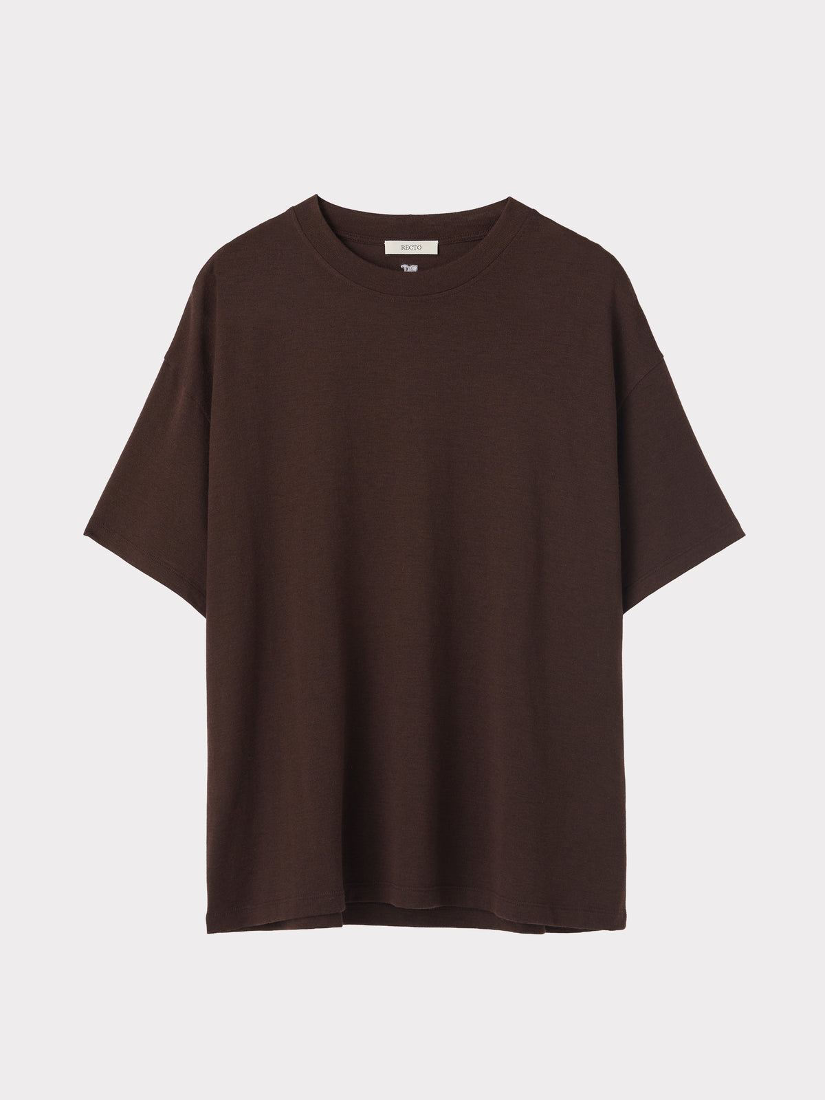 Wool Blend Oversized T-Shirt (Brown)