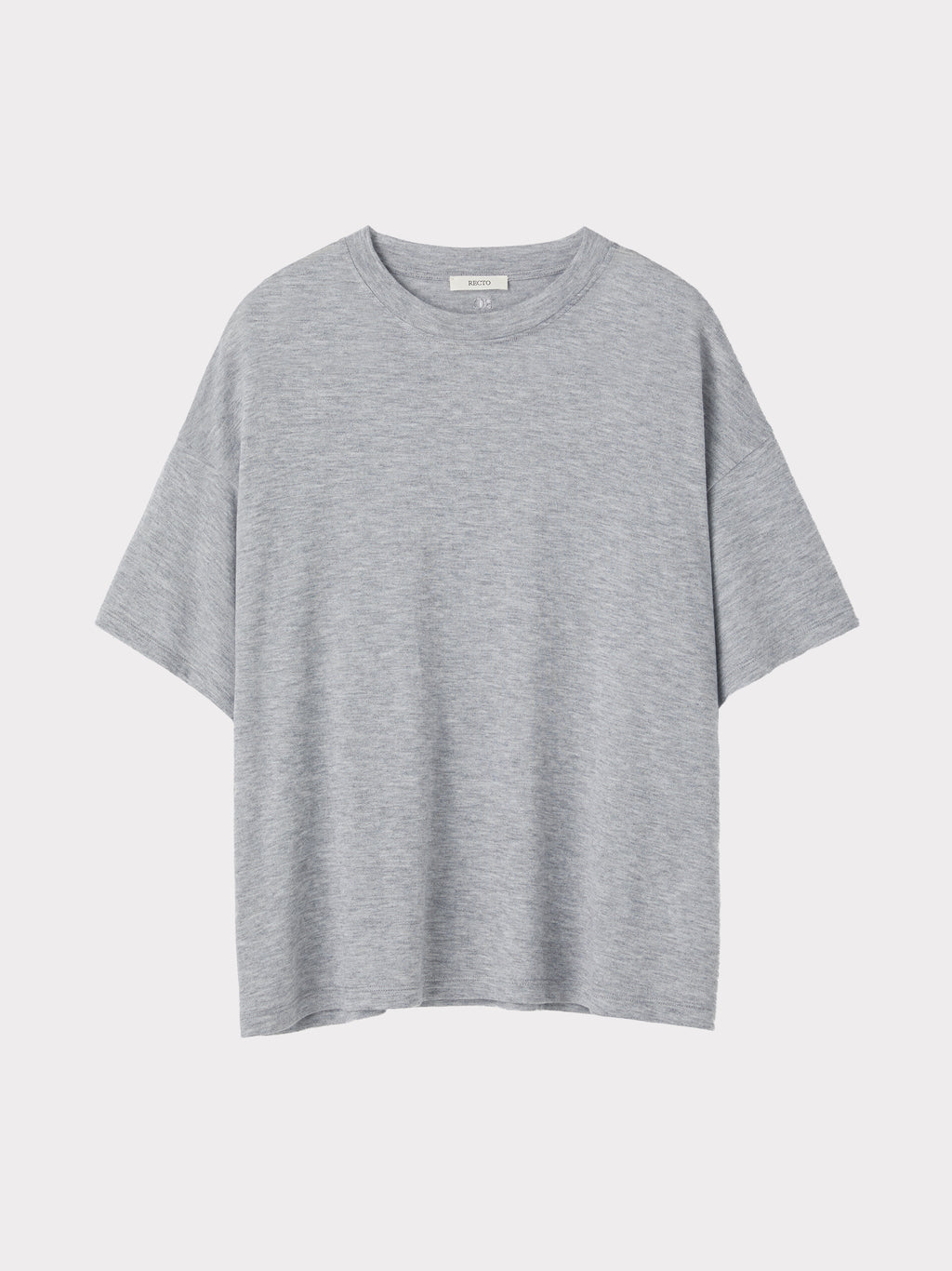Wool Blend Oversized T-Shirt (Melange Grey)