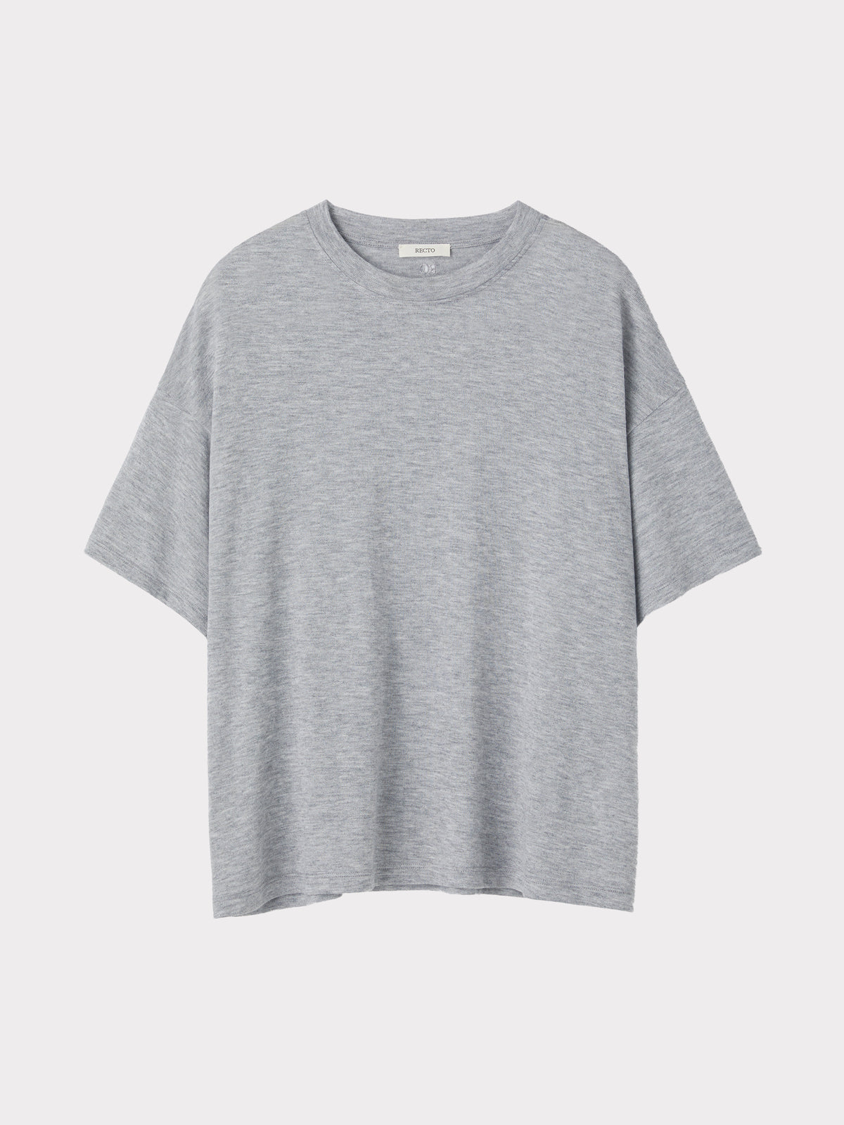 Wool Blend Oversized T-Shirt (Melange Grey)