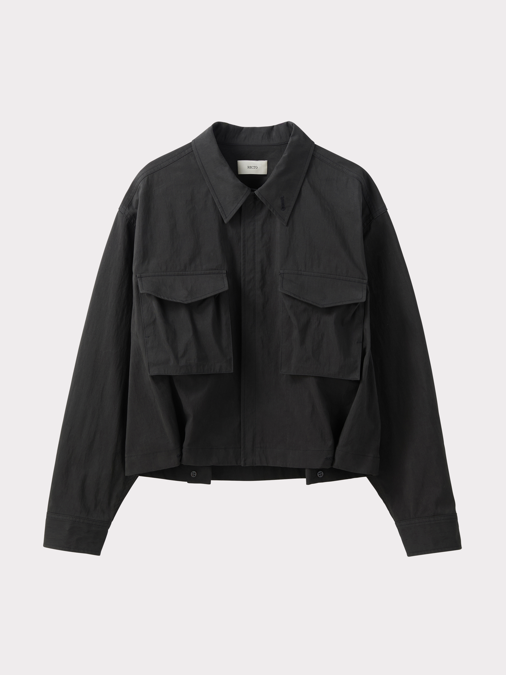 Pocket Detail Crop Jacket (Black)