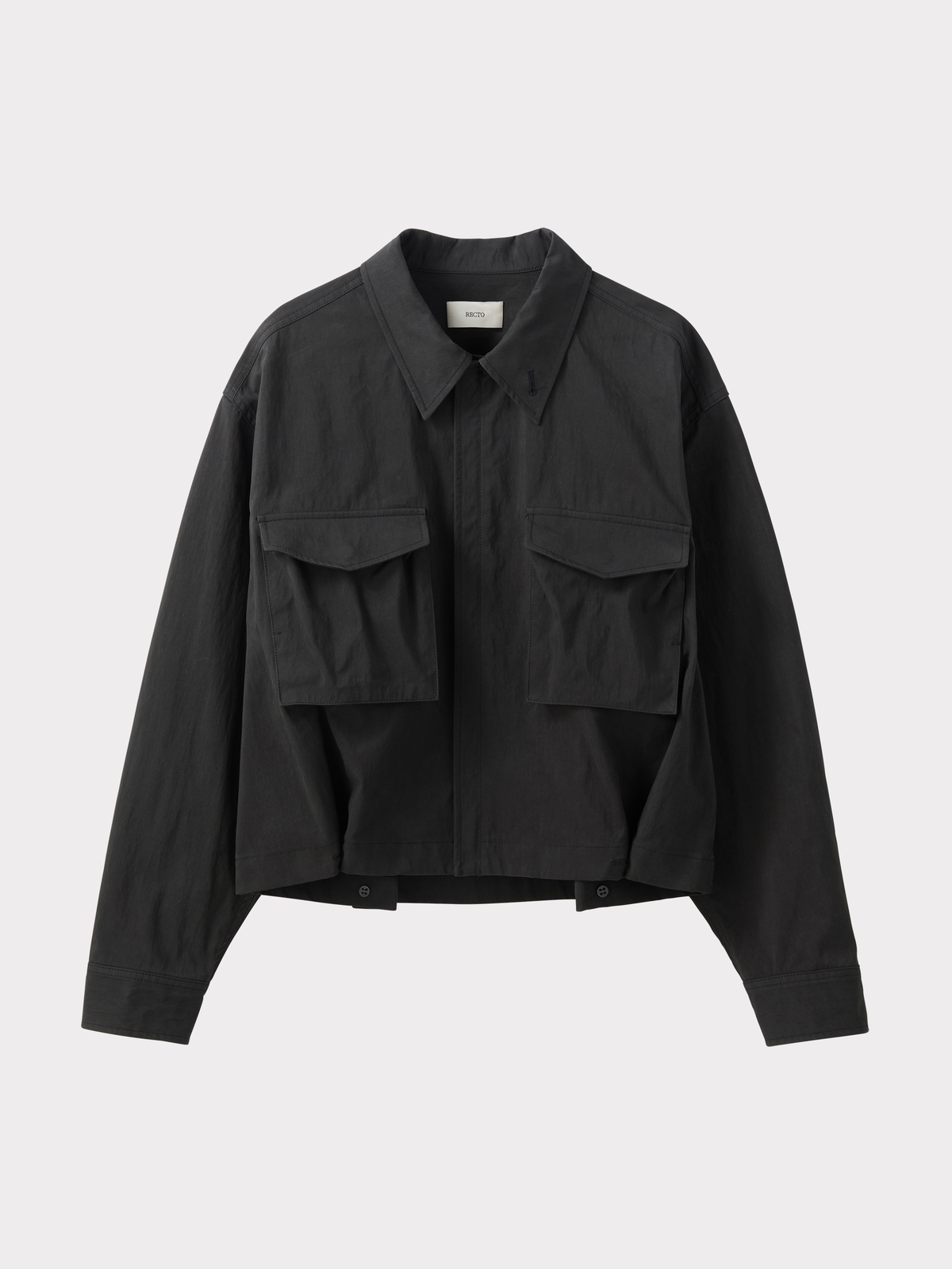 Pocket Detail Crop Jacket (Black)