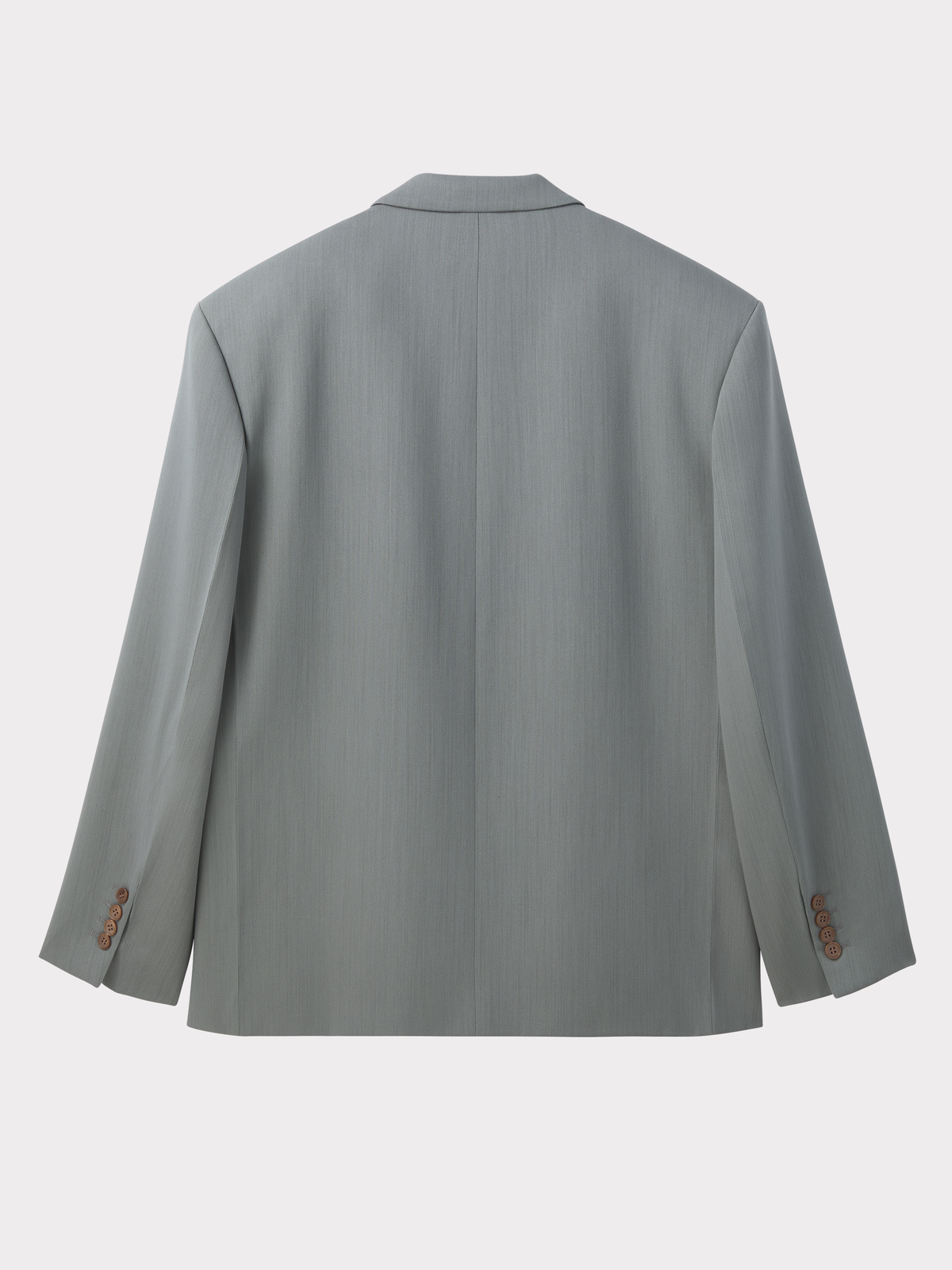 Classic Double Breasted Suit Jacket (Cool Grey)