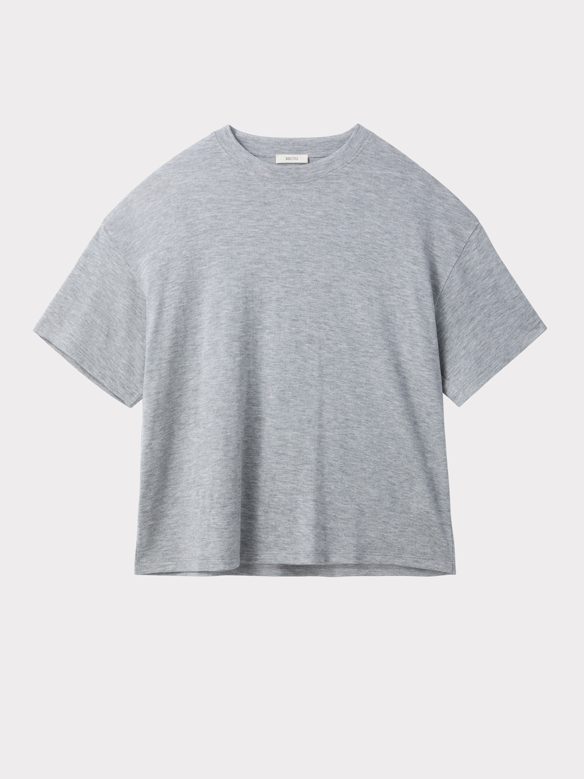Wool Blend Oversized T-Shirt (Melange Grey)