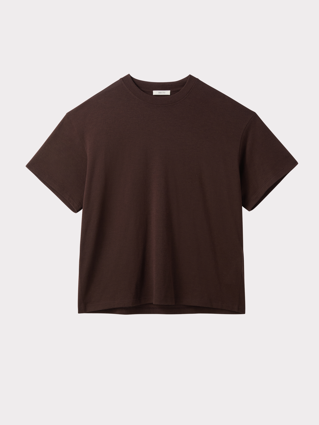 Wool Blend Oversized T-Shirt (Brown)