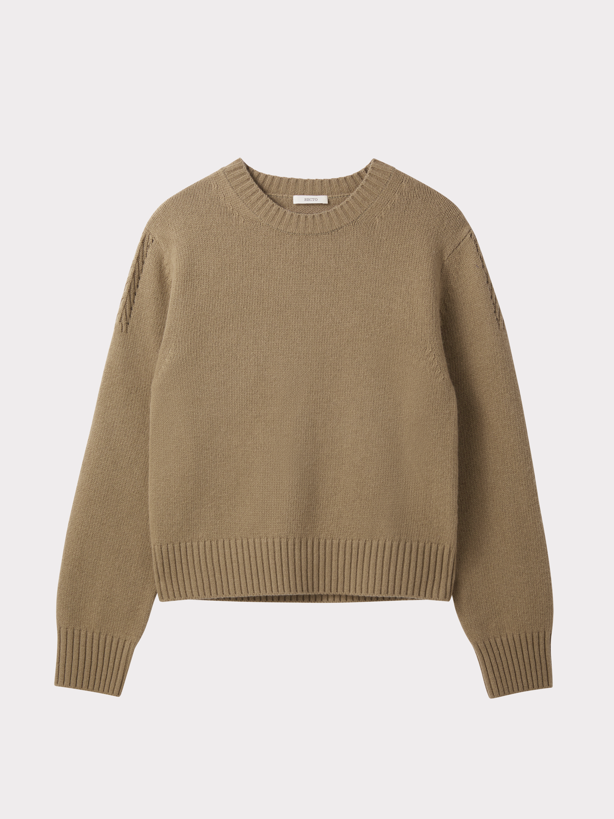 Signature Detail Knit Top (Greyish Khaki)