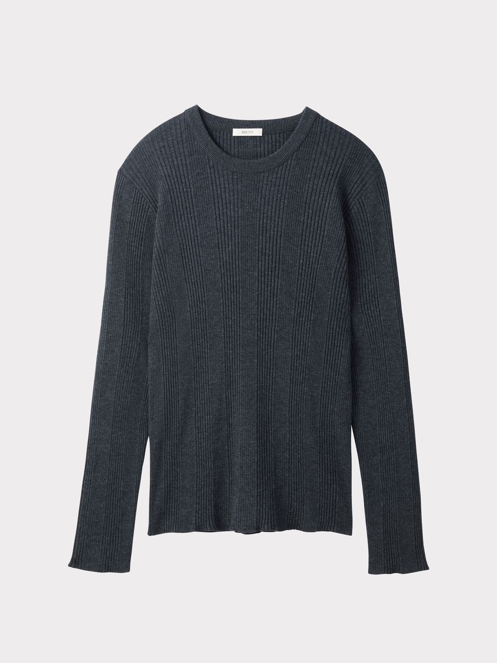 Ribbed Knit Top (Charcoal Grey)
