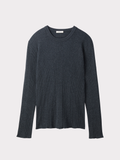 Ribbed Knit Top (Charcoal Grey)