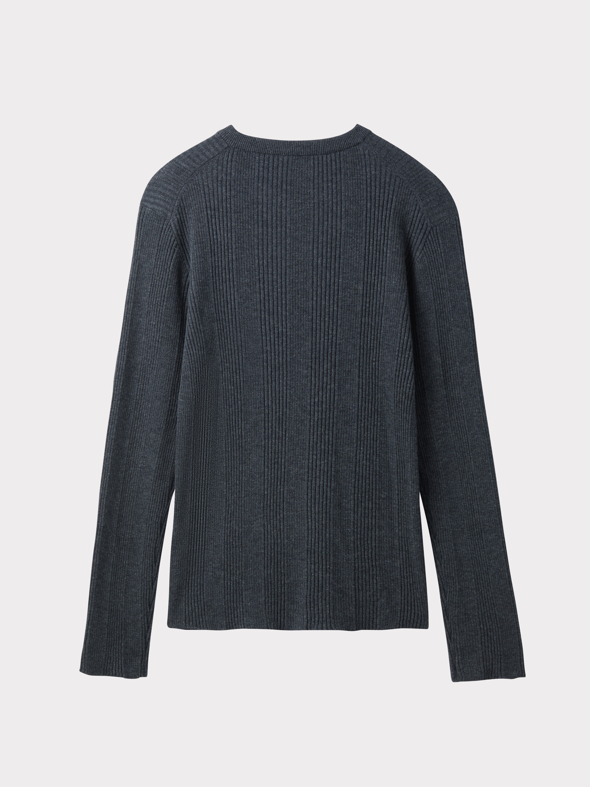 Ribbed Knit Top (Charcoal Grey)