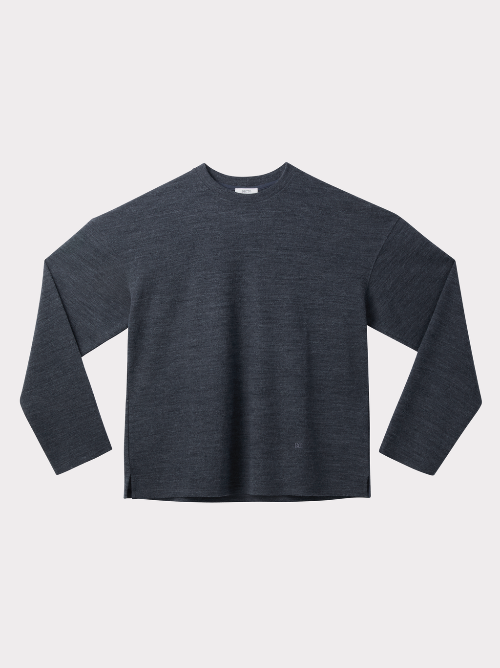 Wool Blend Oversized Top (Charcoal Grey)