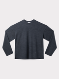 Wool Blend Oversized Top (Charcoal Grey)