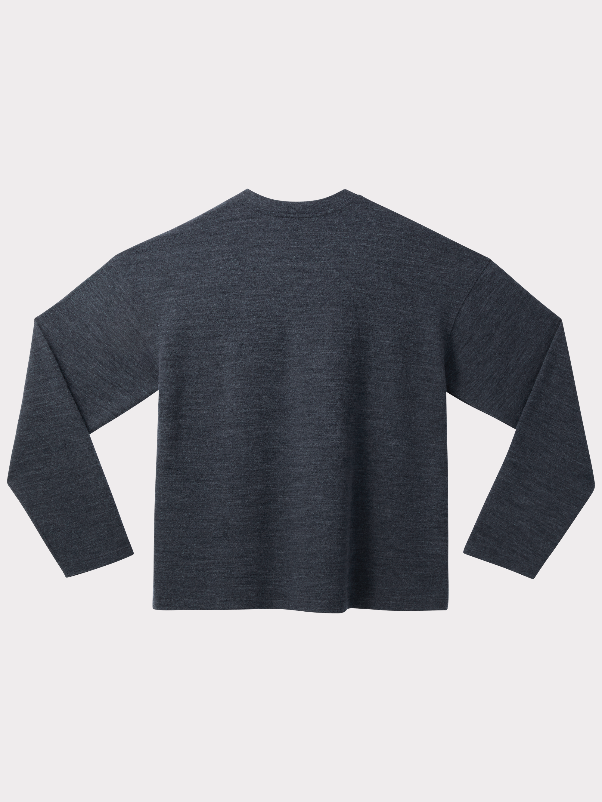 Wool Blend Oversized Top (Charcoal Grey)